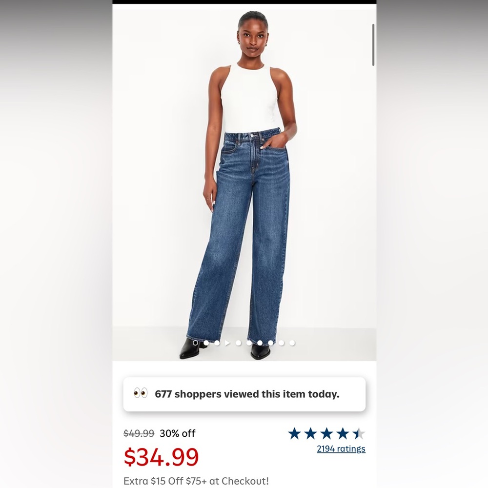 Old Navy Dark Blue Women's Flare Jeans
